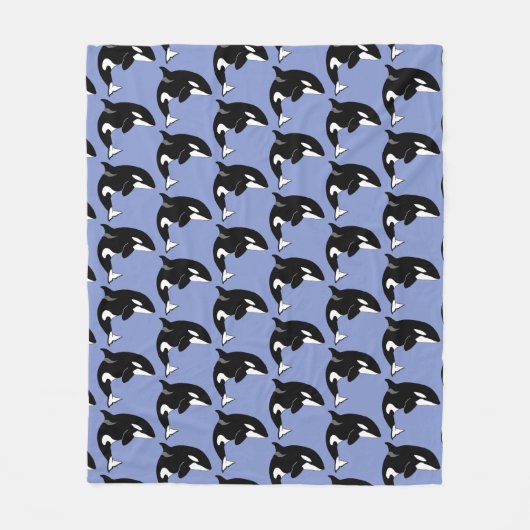 Orca Killer Whale Fleecedecke (Vorderseite)