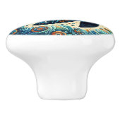 Orca Killer Whale Floral Whimsical Nautical Beach Keramikknauf (Seitenansicht)