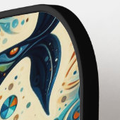 Orca Killer Whale Floral Whimsical Nautical Beach Pickleball Schläger (Linke Seite)