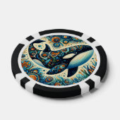 Orca Killer Whale Floral Whimsical Nautical Beach Pokerchips (Einzeln)