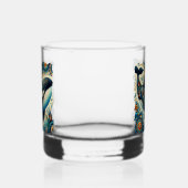 Orca Killer Whale Floral Whimsical Nautical Beach Whiskyglas (Rechts)