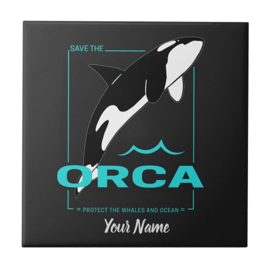 Orca Killer Whale für ein Mädchen, das nur Orcas L Fliese (Vorderseite)