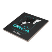 Orca Killer Whale für ein Mädchen, das nur Orcas L Fliese (Seite)