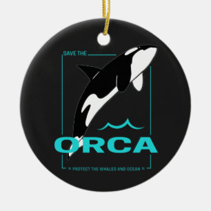 Orca Killer Whale für ein Mädchen, das nur Orcas L Keramik Ornament