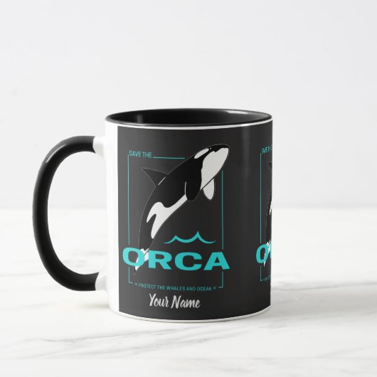 Orca Killer Whale für ein Mädchen, das nur Orcas L Tasse (Links)