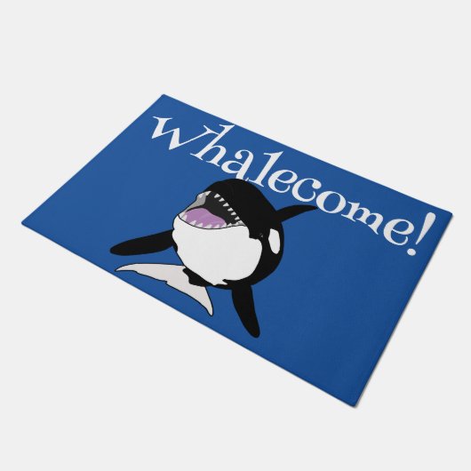 Orca Killer Whale Fußmatte (Schrägansicht)