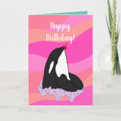 Orca Killer Whale Geburtstag individuell einstellb Karte (Vorderseite)