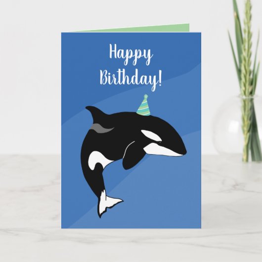 Orca Killer Whale Geburtstag individuell einstellb Karte (Vorderseite)