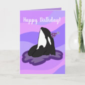 Orca Killer Whale Geburtstag individuell einstellb Karte (Vorderseite)