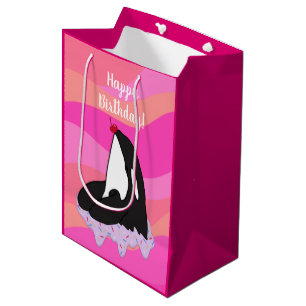 Orca Killer Whale Geburtstag individuell einstellb Mittlere Geschenktüte
