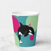 Orca Killer Whale Geburtstag individuell einstellb Pappbecher (Vorderseite)