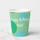 Orca Killer Whale Geburtstag individuell einstellb Pappbecher (Rückseite)