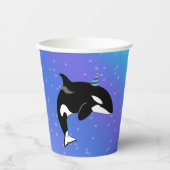 Orca Killer Whale Geburtstag individuell einstellb Pappbecher (Vorderseite)