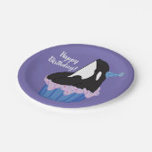 Orca Killer Whale Geburtstag individuell einstellb Pappteller (Schrägansicht)