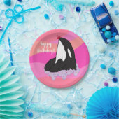 Orca Killer Whale Geburtstag individuell einstellb Pappteller (Party)