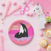 Orca Killer Whale Geburtstag individuell einstellb Pappteller (Party)