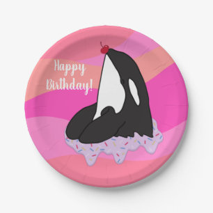 Orca Killer Whale Geburtstag individuell einstellb Pappteller