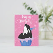 Orca Killer Whale Geburtstag individuell einstellb Postkarte (Stehend Vorderseite)