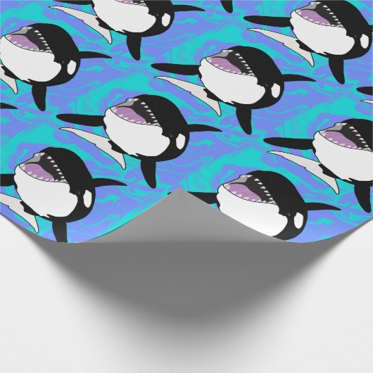 Orca Killer Whale Geschenkpapier (Ecke)