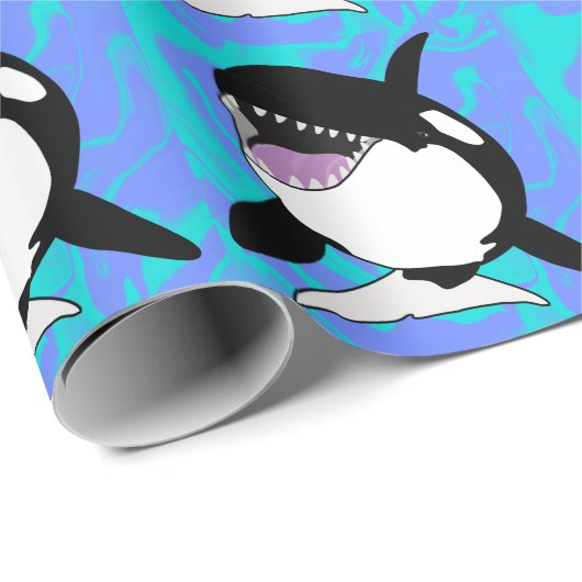 Orca Killer Whale Geschenkpapier (Rolleneckpunkt)