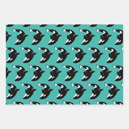 Orca Killer Whale  Geschenkpapier Set (Vorderseite 2)