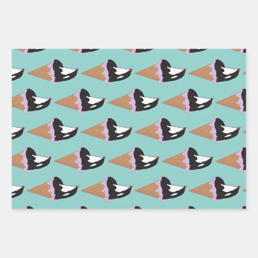 Orca Killer Whale  Geschenkpapier Set (Vorderseite)