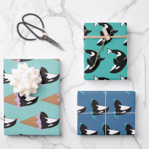 Orca Killer Whale  Geschenkpapier Set