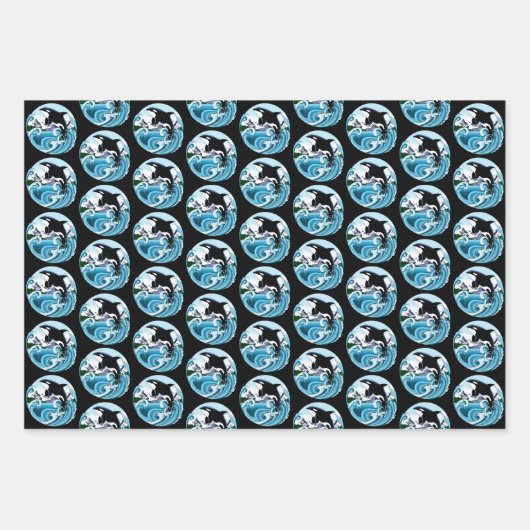 Orca Killer Whale Geschenkpapier Set (Vorderseite)