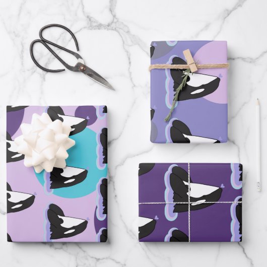 Orca Killer Whale Geschenkpapier Set (Vorderseite)