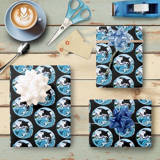 Orca Killer Whale Geschenkpapier Set