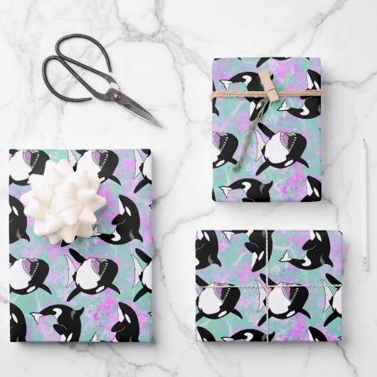 Orca Killer Whale Geschenkpapier Set (Vorderseite)