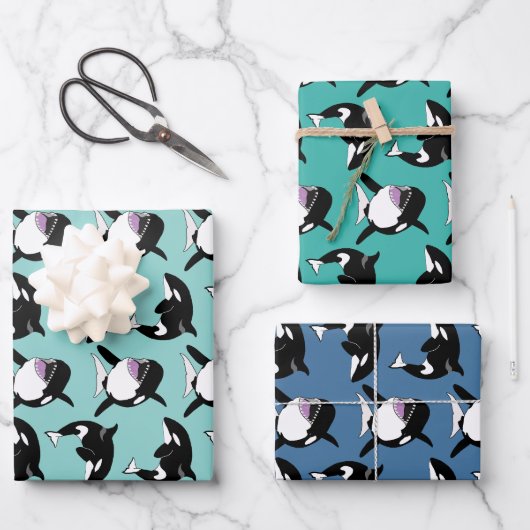 Orca Killer Whale Geschenkpapier Set (Vorderseite)