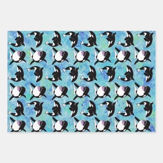 Orca Killer Whale Geschenkpapier Set (Vorderseite)