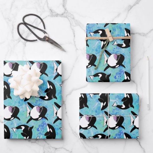Orca Killer Whale Geschenkpapier Set (Vorderseite)