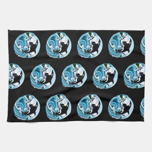 Orca Killer Whale Geschirrtuch (Horizontal)