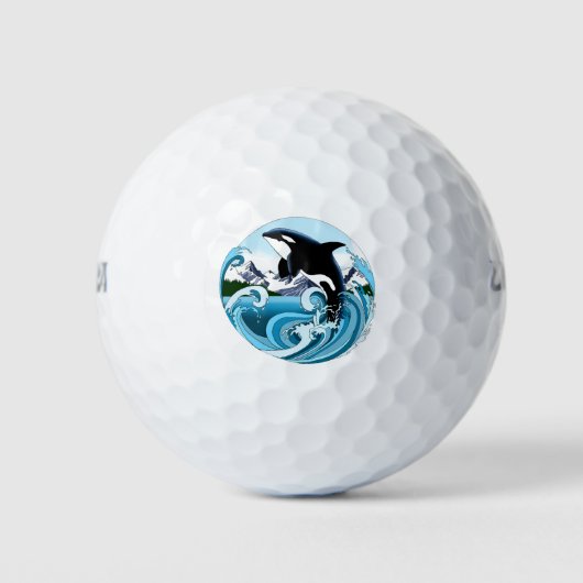 Orca Killer Whale Golfball (Vorderseite)