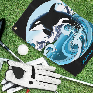 Orca Killer Whale Golfhandtuch