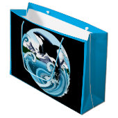 Orca Killer Whale Große Geschenktüte (Vorderseite Schrägansicht)