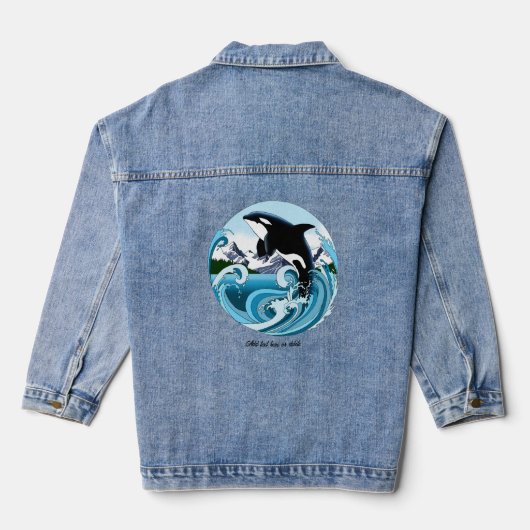 Orca Killer Whale Jeansjacke (Rückseite)
