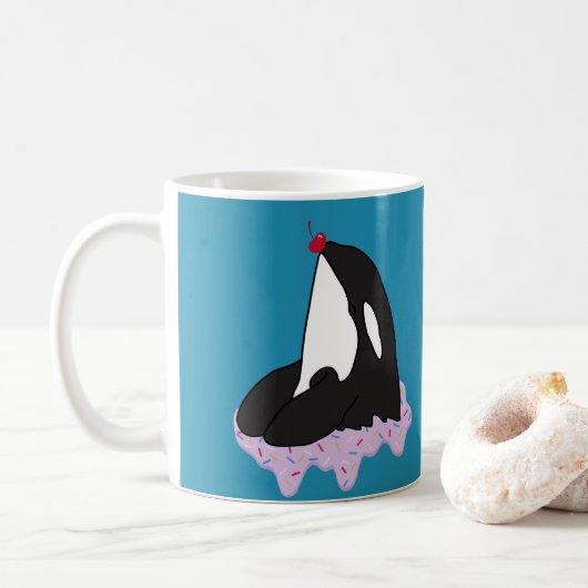 Orca Killer Whale Kaffee Tasse (Mit Donut)