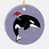 Orca Killer Whale Keramik Ornament (Hinten)