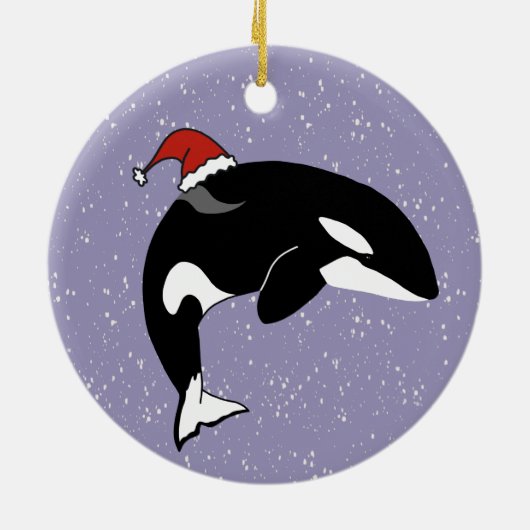 Orca Killer Whale Keramik Ornament (Hinten)