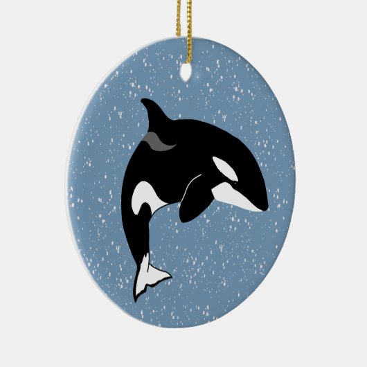 Orca Killer Whale Keramik Ornament (Rechts)