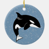 Orca Killer Whale Keramik Ornament (Hinten)