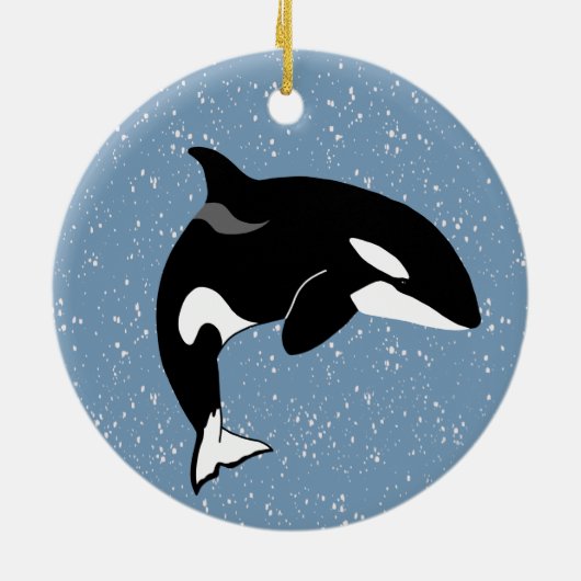 Orca Killer Whale Keramik Ornament (Hinten)