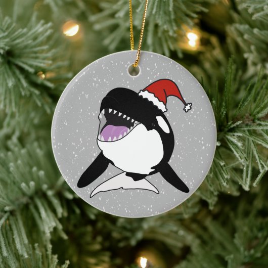 Orca Killer Whale Keramik Ornament (Baum)