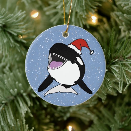 Orca Killer Whale Keramik Ornament (Baum)