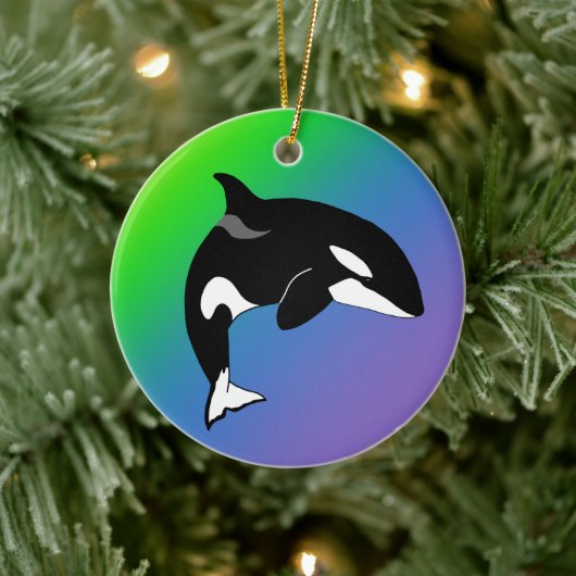 Orca Killer Whale Keramik Ornament (Baum)