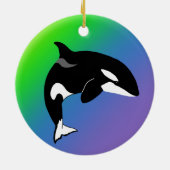 Orca Killer Whale Keramik Ornament (Hinten)