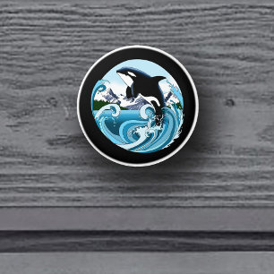 Orca Killer Whale Keramikknauf